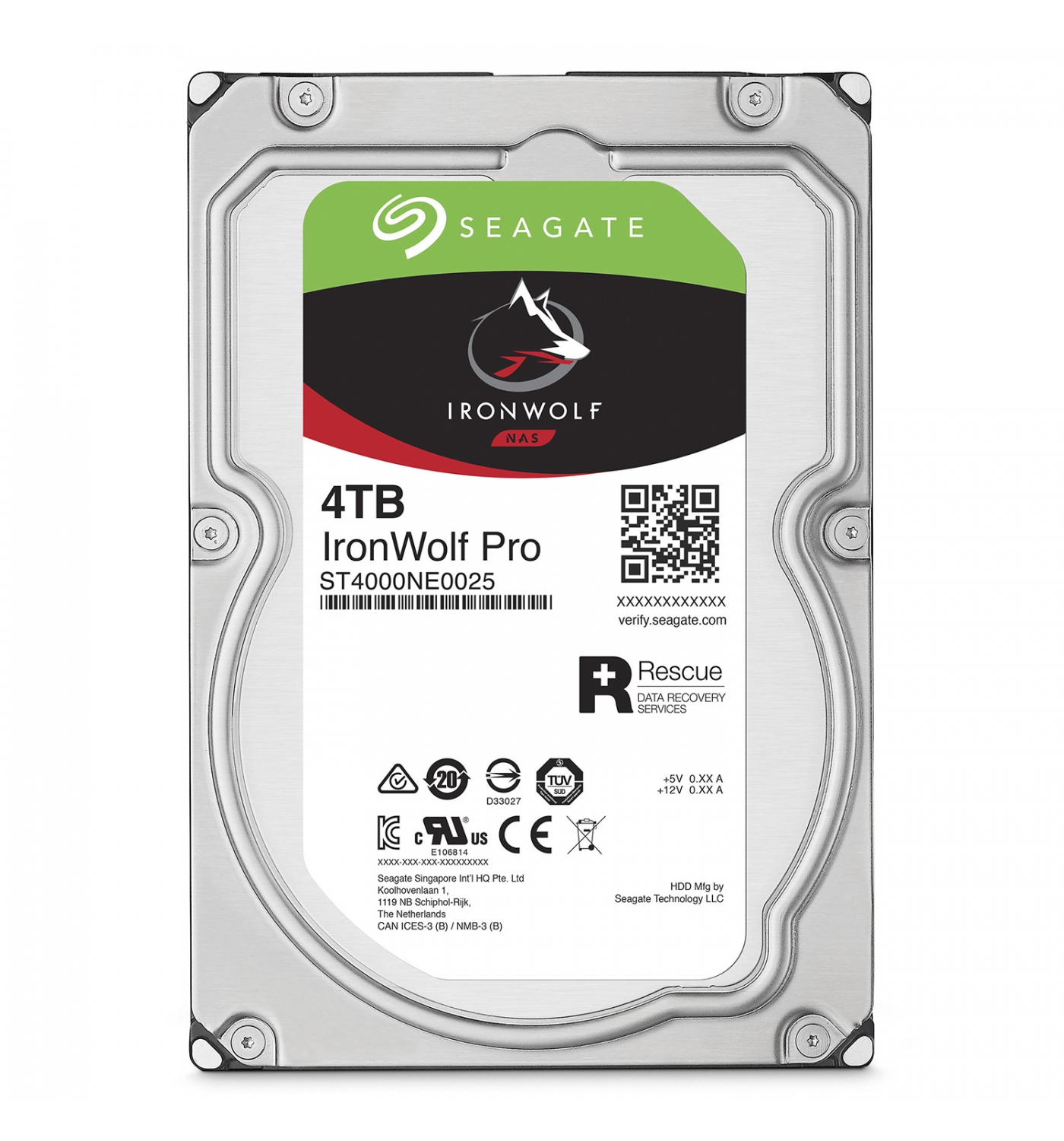Ổ CỨNG HDD SEAGATE IRONWOLF PRO 4TB 3.5 INCH, 7200RPM, SATA, 256MB CACHE (ST4000NE001)