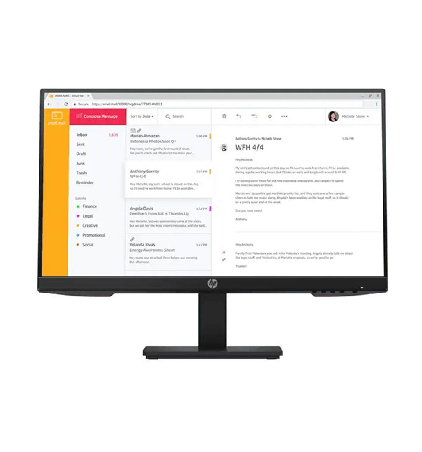 Màn hình HP P24H G4 23.8Inch 7VH44AA IPS
