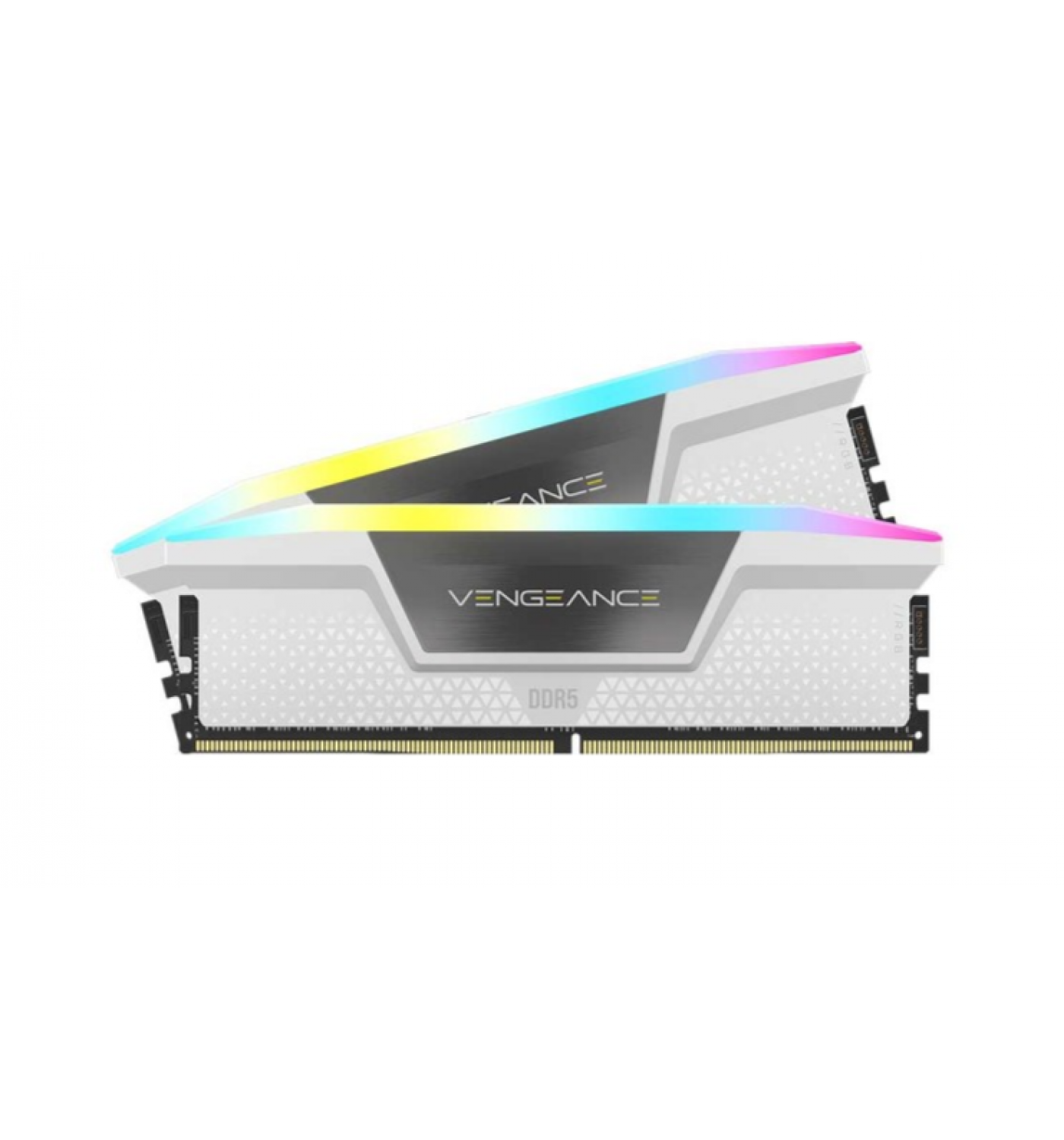 Bộ nhớ trong Corsair DDR5, 6200MHz 32GB 2x16GB DIMM, VENGEANCE RGB DDR5 White Heatspreader, RGB LED, 1.25V