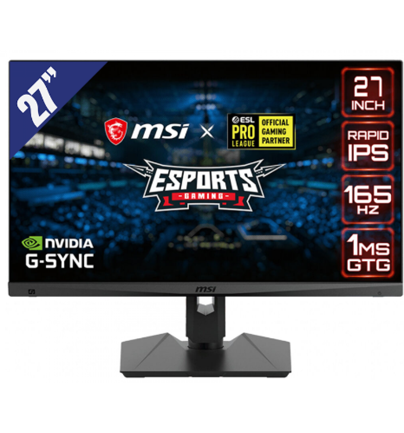 Màn hình LCD MSI Optix MAG274QRF (2560 x 1440/IPS/165Hz/1 ms/G-Sync compatible)