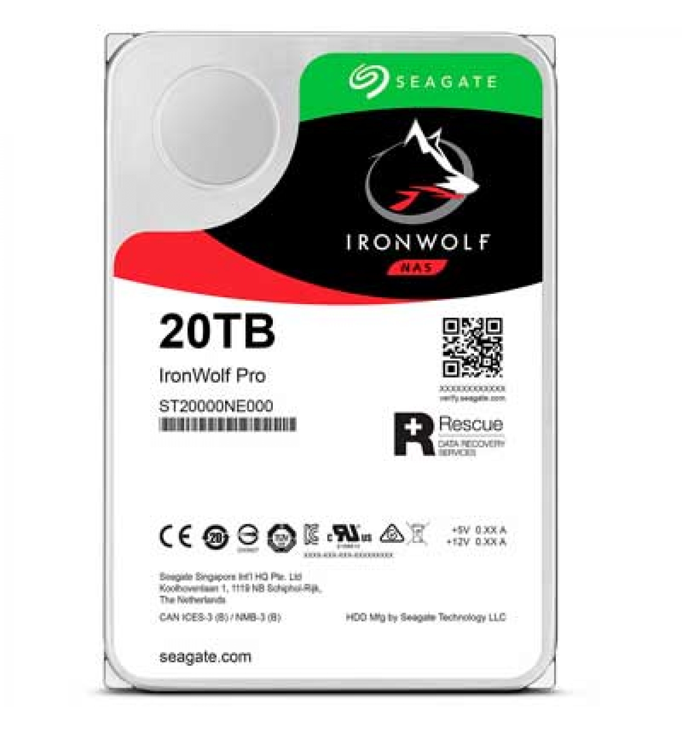 Ổ cứng Seagate IronWolf Pro 20TB ST20000NT001 (3.5Inch/ 7200rpm/ 256MB/ SATA3/ Ổ NAS)