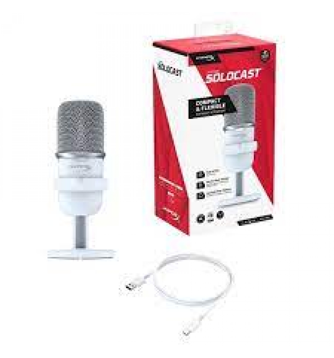Thiết bị Micro Kingston HYPERX Solocast - Standalone Microphone 519T2AA (Trắng)