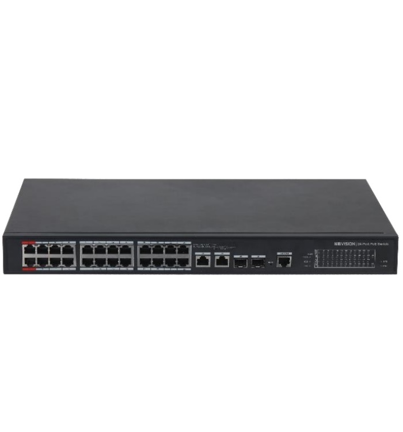 Switch POE 24 cổng, hỗ trợ 2 cổng quang KBVISION KX-CSW24-PFG