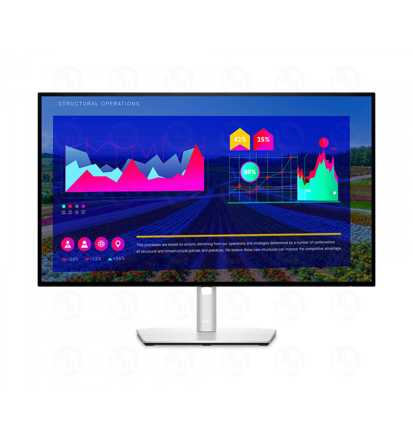 Màn hình LCD Dell 27" U2722D (2560 x 1440/IPS/60Hz/8 ms)