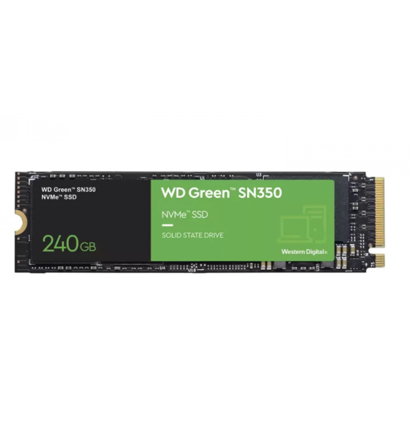 Ổ Cứng SSD WD GreenSN350 480GB M.2 2280, PCIE NVME Gen 3x4 (WDS480G2G0C)