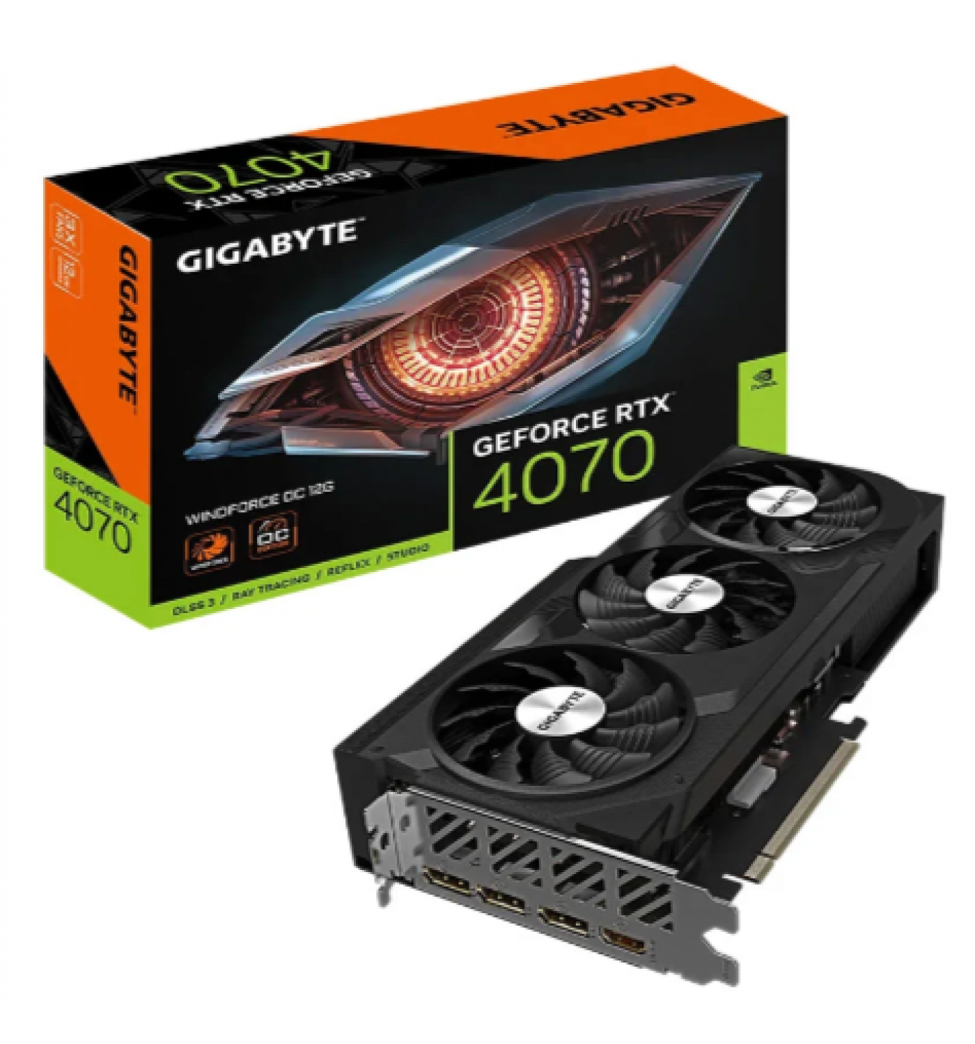 Card màn hình GIGABYTE RTX 4070 WINDFORCE OC 12GB GDDR6X N4070WF3OC-12GD