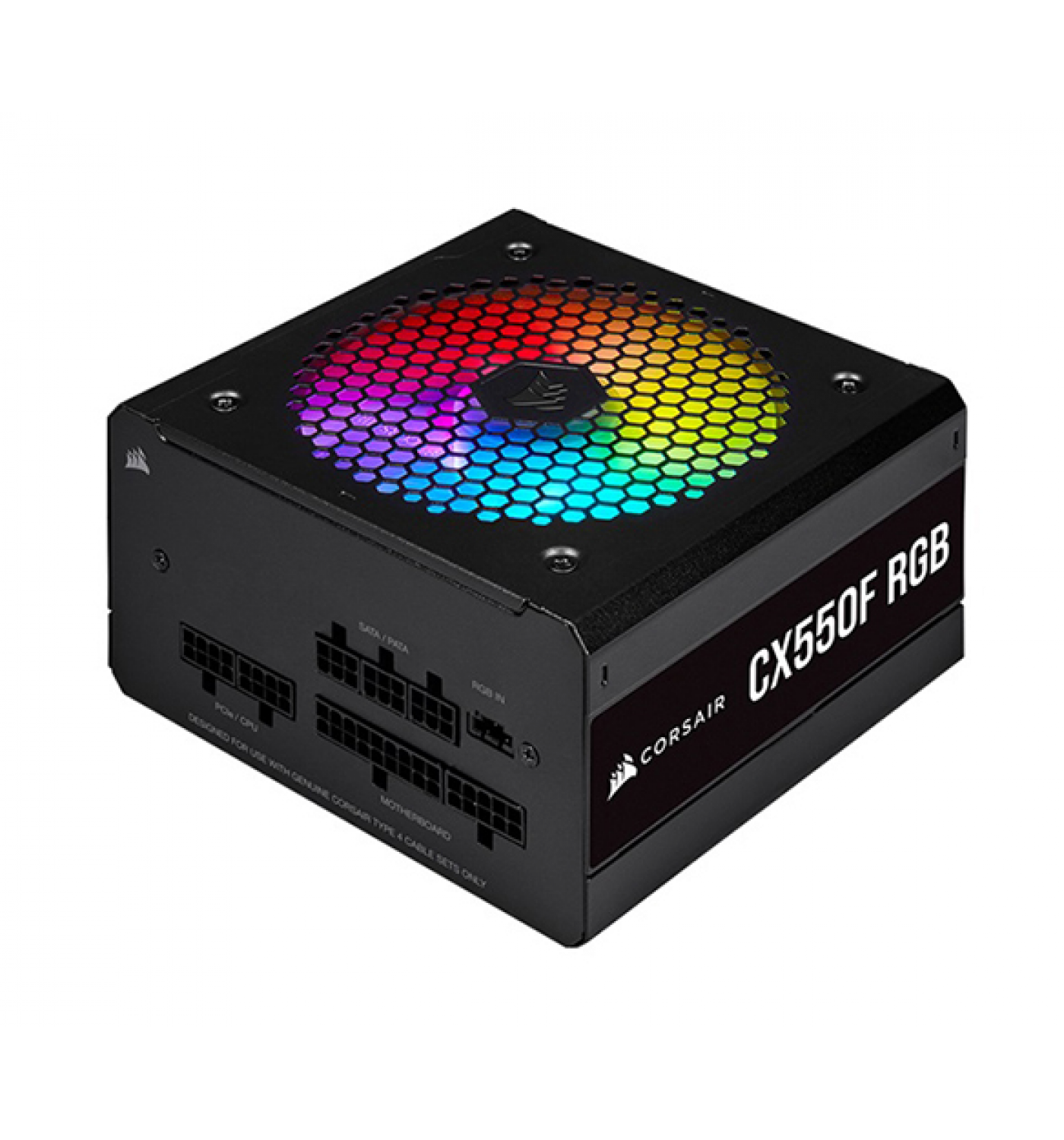 Nguồn máy tính CORSAIR CX550F RGB Black 80 Plus Bronze - 550W - 80 Plus Bronze - Full Modular (CP-9020216-NA)