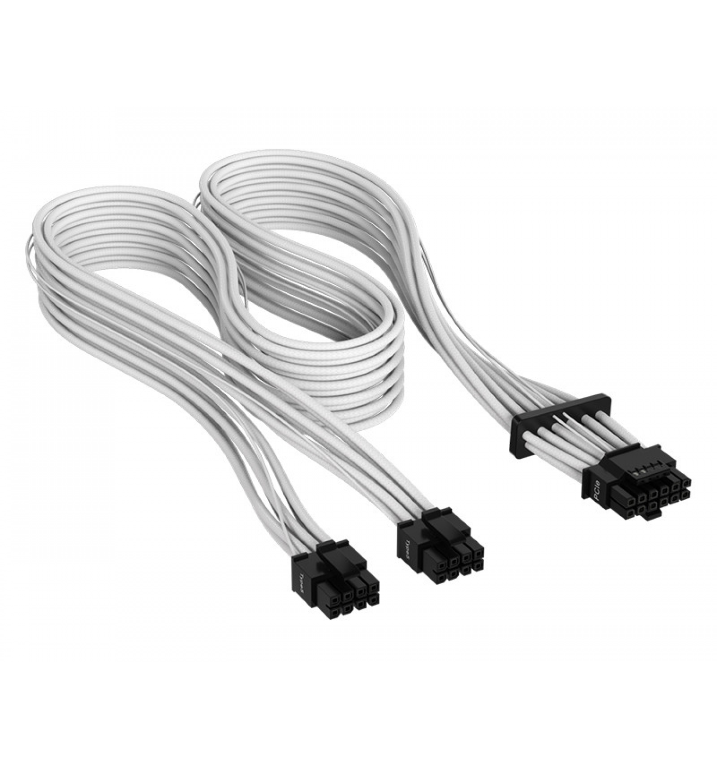 Dây cáp nguồn Corsair Premium Individually Sleeved 12+4pin PCIe Gen 5 12VHPWR 600W cable, Type 4, White
