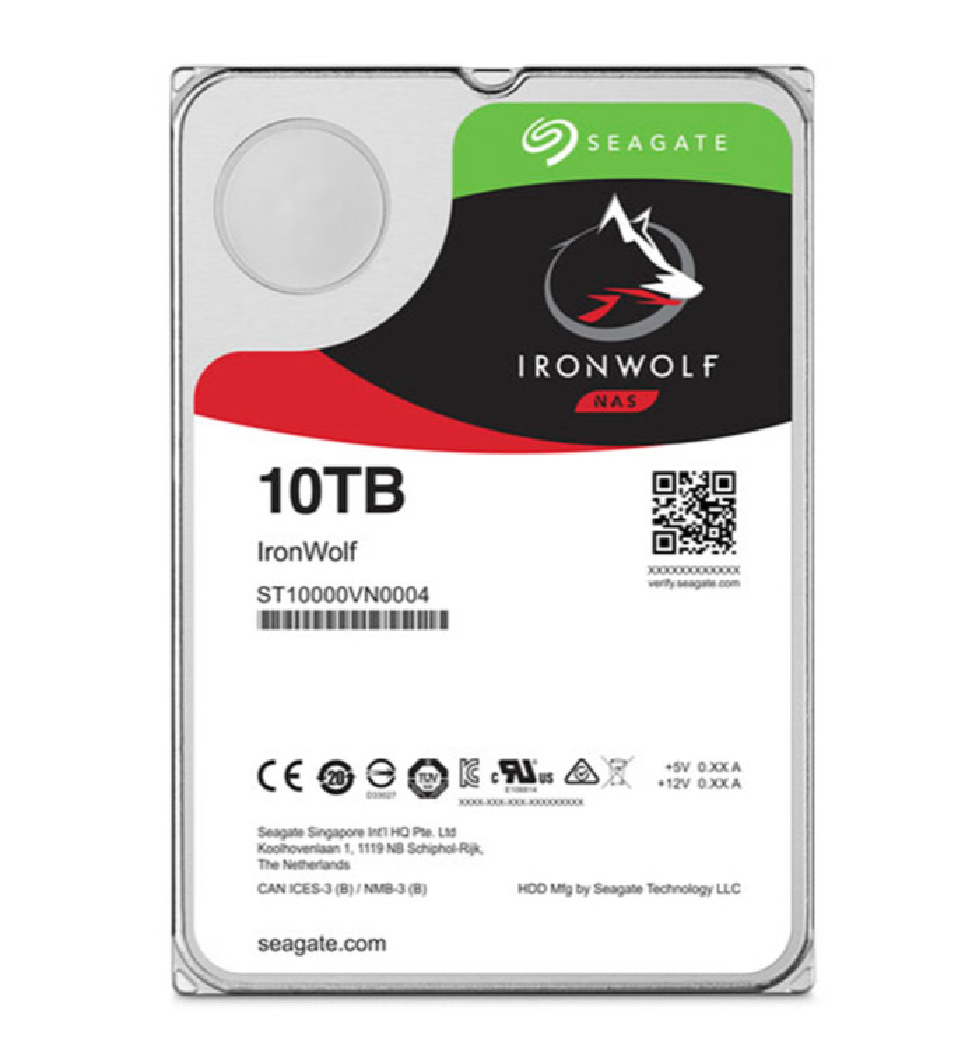 Ổ CỨNG HDD SEAGATE IRONWOLF 10TB 3.5 INCH, 7200RPM ,SATA3, 256MB CACHE (ST10000VN000)