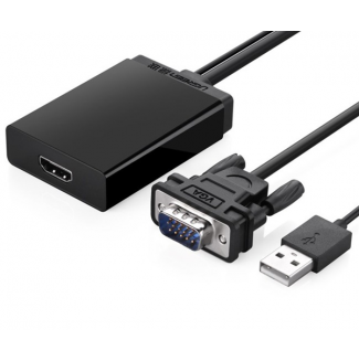 Cáp Ugreen VGA to HDMI + Audio 40213