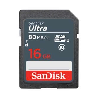 Thẻ nhớ SDHC Sandisk Ultra 16GB Class 10 80MB/s (SDSDUNS-016G-GN3IN) _ Bảo hành 36 tháng chính hãng 
