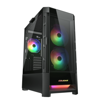 Thùng máy/ Case Cougar Duoface RGB Tempered Glass & Airflow Panel - Đen (Black) (385ZD10.0001)